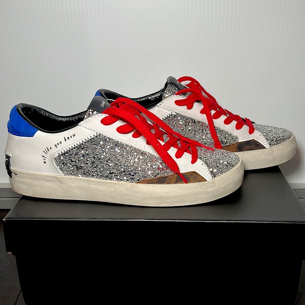 Crime London low top distressed womens sz 40